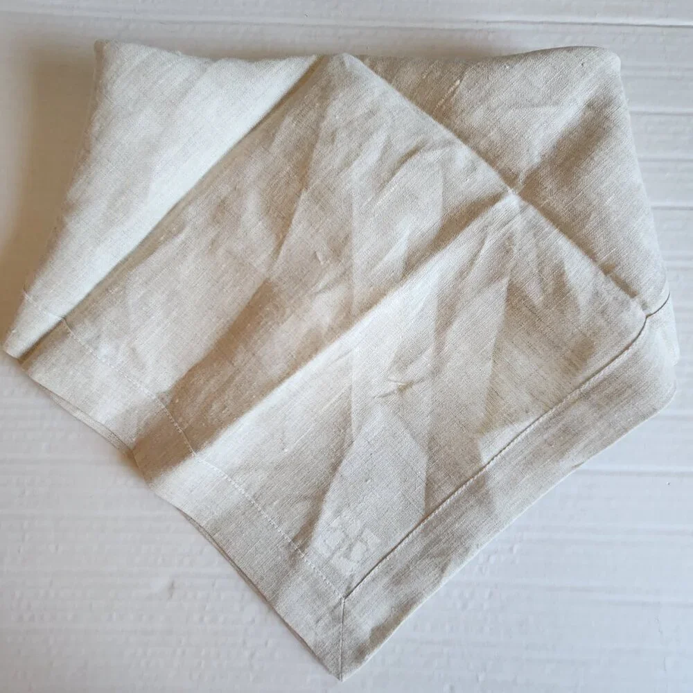 Dermond Peterson Design Russian Linen Hand Printed & Sewn Dinner Table Napkins 5
